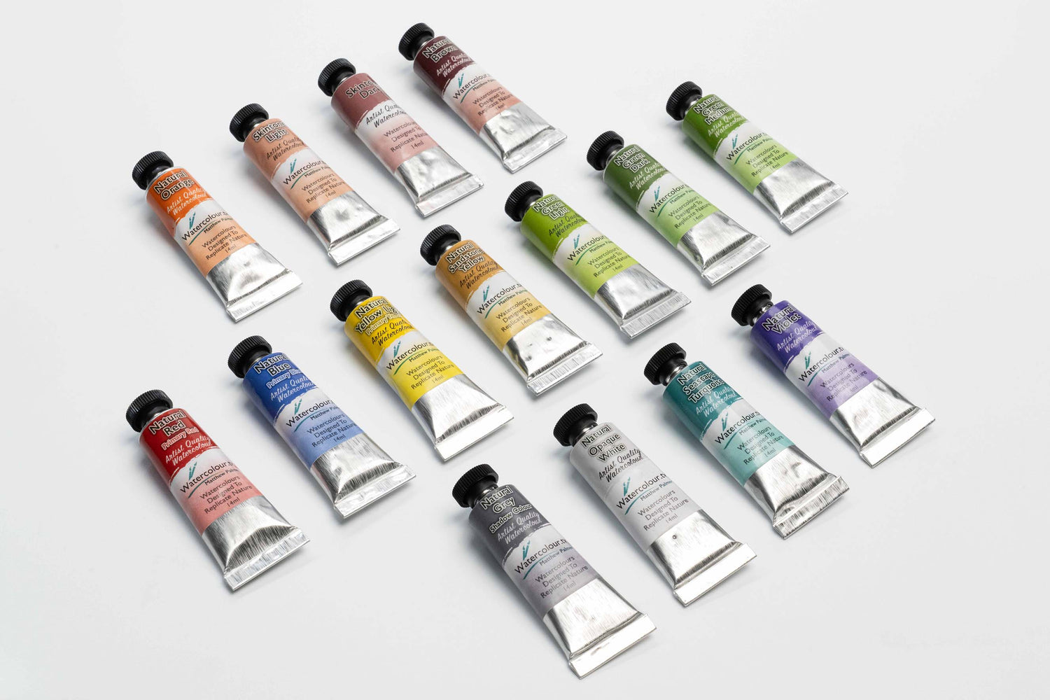 Matthew Palmer Natural Colour Collection FULL SET OF 15 PAINTS in DELUXE Storage Metal Tins - Complete Set