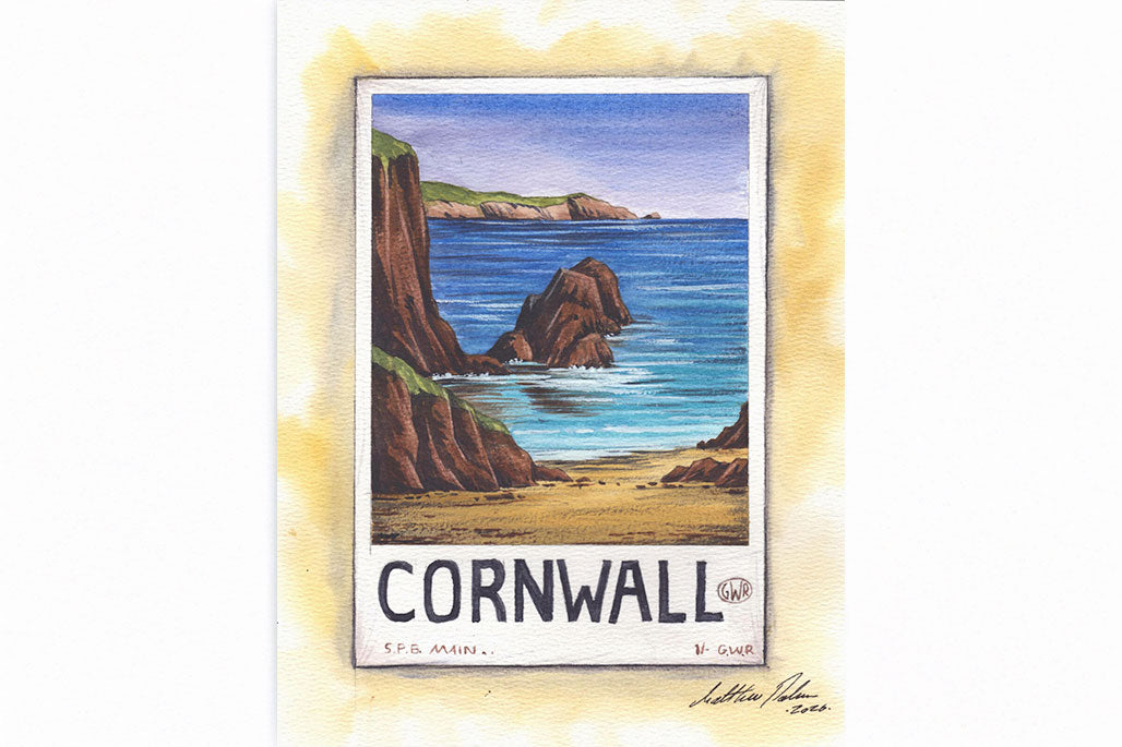 Railway Poster Style – A Cornish Seascape