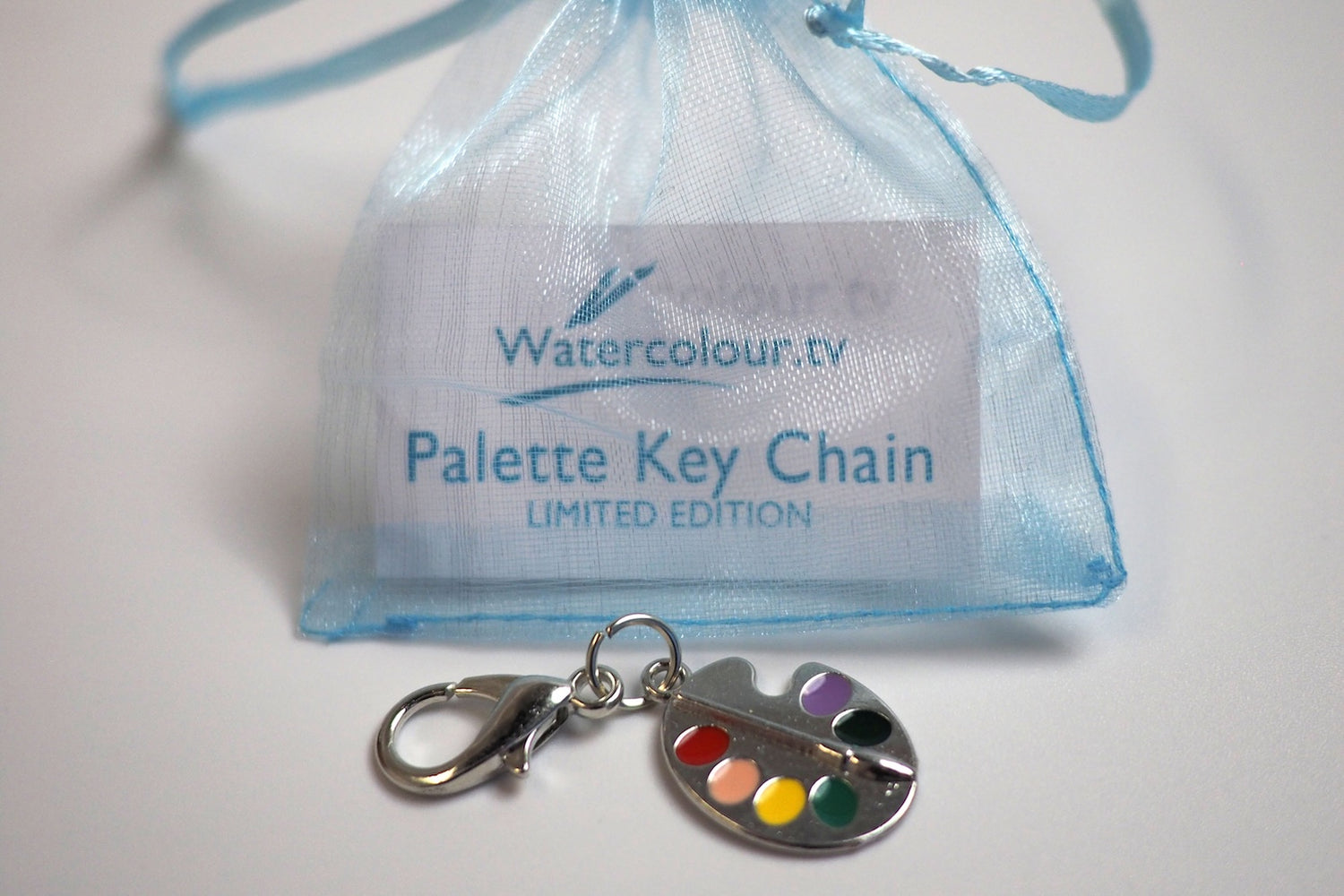 LIMITED EDITION – Watercolour.Tv Chrome Metal Palette Key Chain, Fob