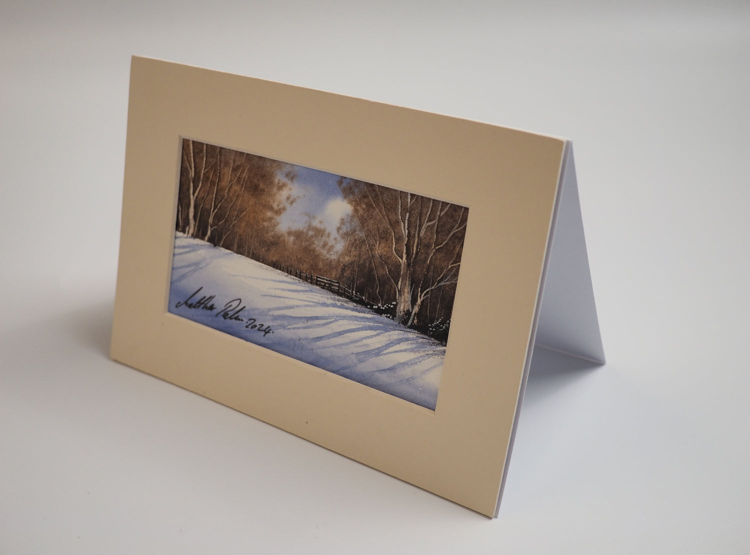 Pack of 5. Matthew Palmer, Prestige Mount Greetings Cards with 100% Cotton Watercolour Paper 300gsm x5 + 9 Free Video Lessons