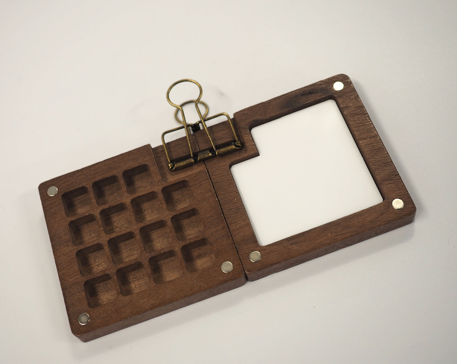Limited Watercolour.Tv Launch Edition - Mini Walnut, Wooden Travel Watercolour Palette