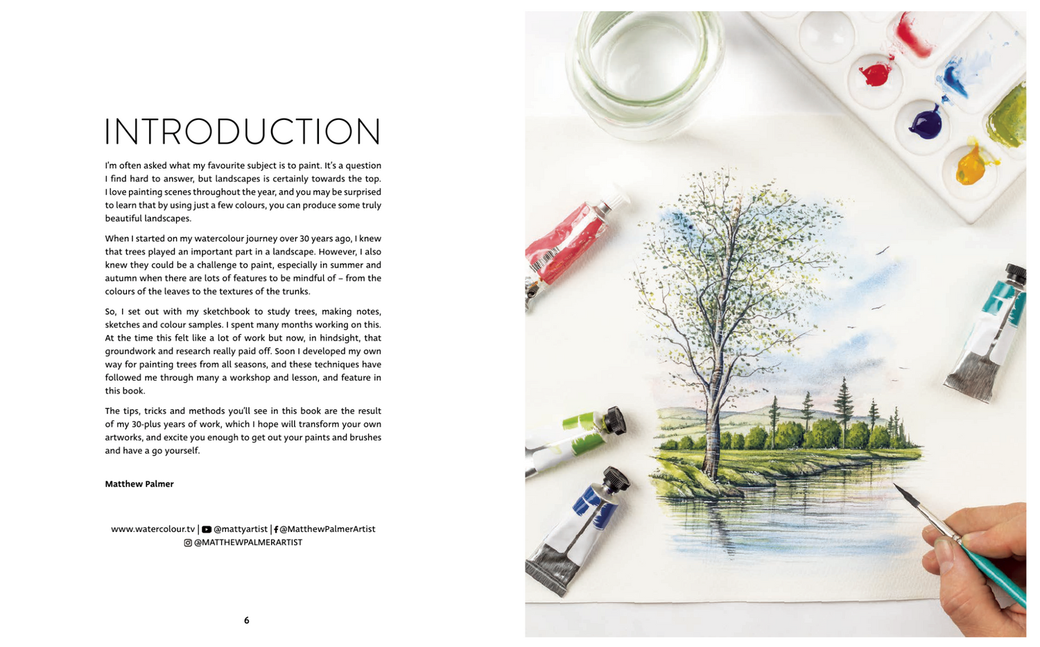 NEW BOOK - Lessons in Landscapes: Painting Trees in Watercolour By Matthew Palmer. SIGNED & NUMBERED 1st Edition - Pre Order