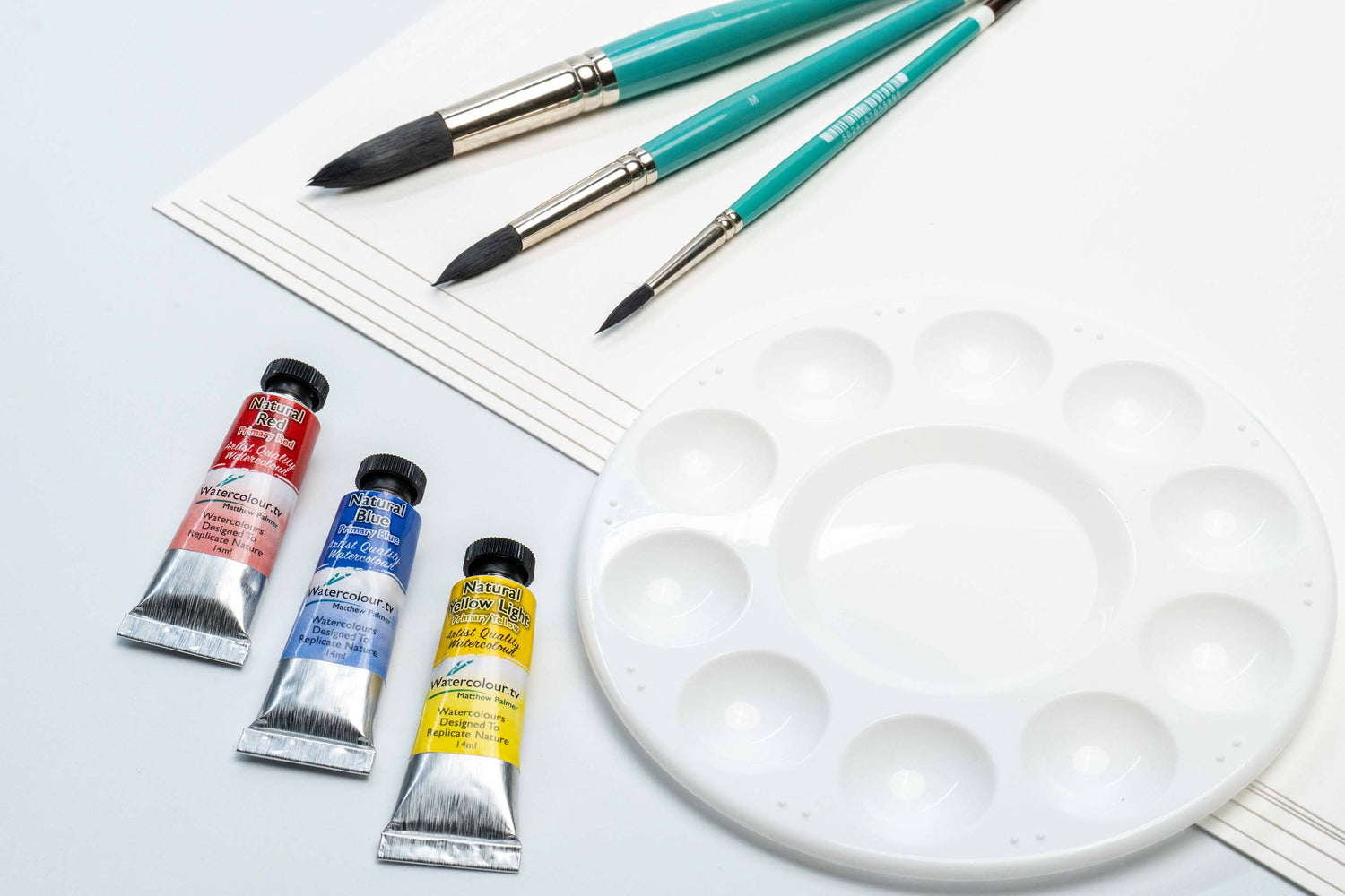 Watercolour.Tv Starter Gift Bundle - Everything You Need To Start In Watercolours. 1 Year Membership, Paints, Paper, Palette & Brushes