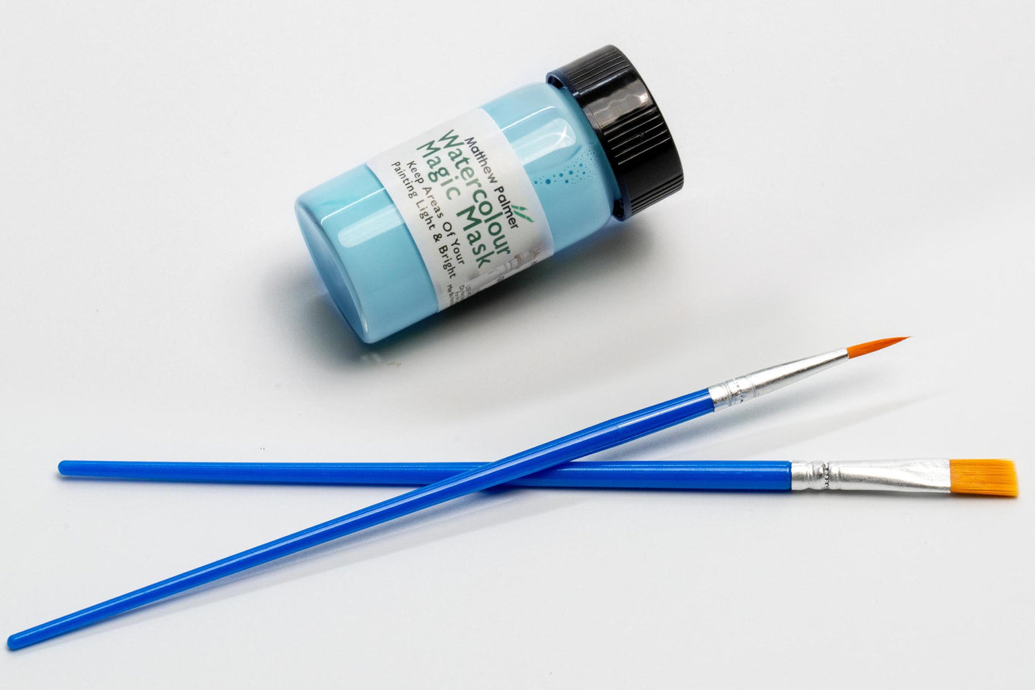 NEW IMPROVED, Blue Matthew Palmer's Watercolour Magic Mask 20ml & Masking Brush Set + FREE How To Use Video