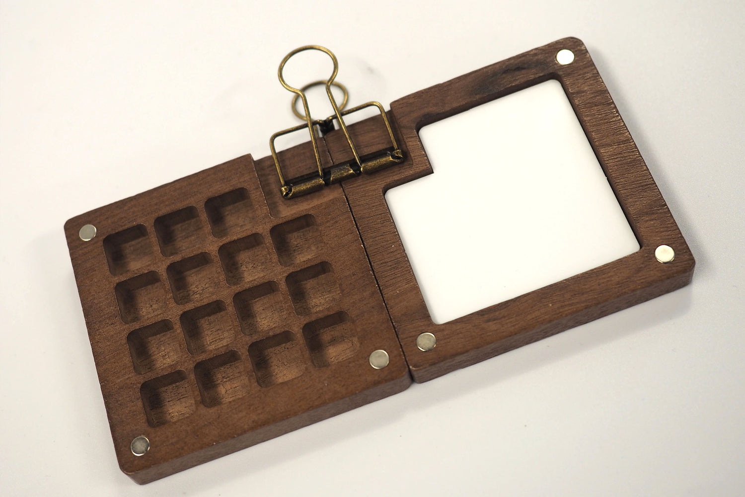 Limited Watercolour.Tv Edition - Mini Walnut, Wooden Travel Watercolour Palette
